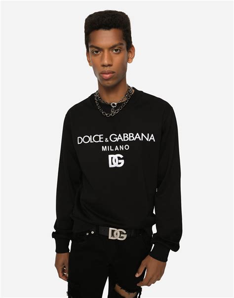 Dolce & Gabbana Felpa Giroc.man.lung In Black .